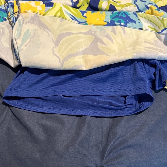 Floral Blue and Yellow Women's Skort - Picture 3 of 8